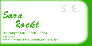 sara rockl business card